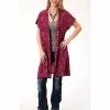Roper Women's Pink Retro Cowboy Print Kimono Dark Pink 1 Roper Women's Pink Retro Cowboy Print Kimono Dark Pink -Roper Shop 2000326888 651 P1