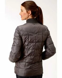 Roper Women's Grey Poly Quilted Jacket 7 Roper Women's Grey Poly Quilted Jacket -Roper Shop 2000326905 020 P2