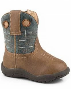 Roper Toddler Boys' Wild Bill Western Boots - Round Toe For Toddler-Boys' Brown/blue