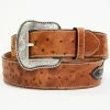 Roper Men's Ostrich Print Western Belt Tan 2 Roper Men's Ostrich Print Western Belt Tan -Roper Shop 2000332058 280 P1