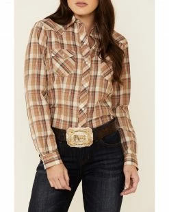 Roper Women's Multi Plaid Embroidered Yoke Long Sleeve Snap Western Core Shirt  -Roper Shop 2000332662 900 P3