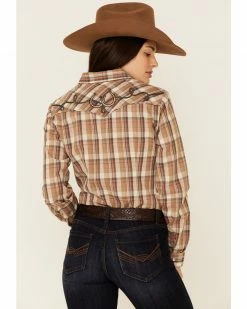 Roper Women's Multi Plaid Embroidered Yoke Long Sleeve Snap Western Core Shirt  -Roper Shop 2000332662 900 P4