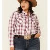 Roper Women's White Tablecloth Plaid Long Sleeve Snap Western Core Shirt - Plus 2 Roper Women's White Tablecloth Plaid Long Sleeve Snap Western Core Shirt - Plus -Roper Shop 2000332669 100 P1