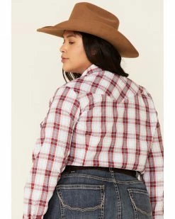 Roper Women's White Tablecloth Plaid Long Sleeve Snap Western Core Shirt - Plus 10 Roper Women's White Tablecloth Plaid Long Sleeve Snap Western Core Shirt - Plus -Roper Shop 2000332669 100 P4