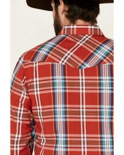 Roper Men's Warm Red Large Plaid Long Sleeve Snap Western Shirt 12 Roper Men's Warm Red Large Plaid Long Sleeve Snap Western Shirt -Roper Shop 2000335574 600 P5