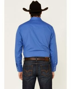 Roper Men's Classic Long Sleeve Snap Western Shirt Blue 11 Roper Men's Classic Long Sleeve Snap Western Shirt Blue -Roper Shop 2000335577 400 P4
