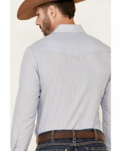 Roper Men's Classic Striped Long Sleeve Snap Western Shirt Blue 12 Roper Men's Classic Striped Long Sleeve Snap Western Shirt Blue -Roper Shop 2000335582 400 P5