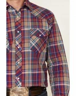 Roper Men's Classic Multi Large Plaid Long Sleeve Snap Western Shirt  Black -Roper Shop 2000335586 001 P3