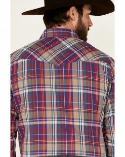 Roper Men's Classic Multi Large Plaid Long Sleeve Snap Western Shirt  Black -Roper Shop 2000335586 001 P5