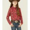 Roper Girls' Red Boot Scoot Print Long Sleeve Snap Western Shirt 2 Roper Girls' Red Boot Scoot Print Long Sleeve Snap Western Shirt -Roper Shop 2000339087 600 P1