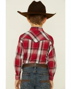 Roper Boys' Red Plaid Embroidered Bull Yoke Long Sleeve Snap Western Shirt 10 Roper Boys' Red Plaid Embroidered Bull Yoke Long Sleeve Snap Western Shirt -Roper Shop 2000339101 600 P4
