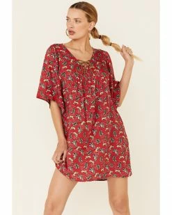 Roper Women's Red Boot Print Dress 11 Roper Women's Red Boot Print Dress -Roper Shop 2000339163 600 P1 1