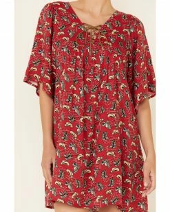 Roper Women's Red Boot Print Dress 9 Roper Women's Red Boot Print Dress -Roper Shop 2000339163 600 P3