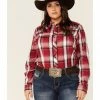 Roper Women's Red Plaid Bull Embroidered Yoke Long Sleeve Snap Western Core Shirt - Plus 1 Roper Women's Red Plaid Bull Embroidered Yoke Long Sleeve Snap Western Core Shirt - Plus -Roper Shop 2000339169 600 P1