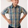 Roper Boys' Wildwood Plaid Short Sleeve Western Snap Shirt 2 Roper Boys' Wildwood Plaid Short Sleeve Western Snap Shirt -Roper Shop 2000340066 200 P1