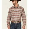 Roper Men's Grey Southwestern Blanket Stripe Long Sleeve Snap Western Shirt 2 Roper Men's Grey Southwestern Blanket Stripe Long Sleeve Snap Western Shirt -Roper Shop 2000340632 020 P1