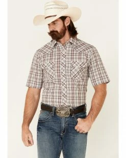 Roper Men's White Classic Small Plaid Short Sleeve Button-Down Western Shirt 11 Roper Men's White Classic Small Plaid Short Sleeve Button-Down Western Shirt -Roper Shop 2000340638 100 P1 1