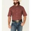Roper Men's American Blues Red Diamond Geo Print Short Sleeve Button-Down Western Shirt  -Roper Shop 2000340640 600 P1