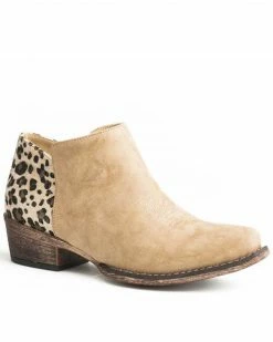 Roper Women's Sedona Fashion Booties - Snip Toe Tan