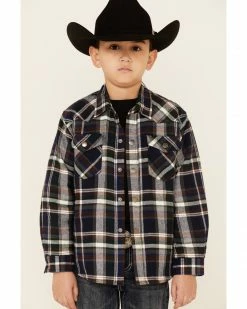 Roper Boys' Green Plaid Long Sleeve Snap Western Flannel Shirt 11 Roper Boys' Green Plaid Long Sleeve Snap Western Flannel Shirt -Roper Shop 2000343506 300 P1 1
