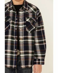 Roper Boys' Green Plaid Long Sleeve Snap Western Flannel Shirt 9 Roper Boys' Green Plaid Long Sleeve Snap Western Flannel Shirt -Roper Shop 2000343506 300 P3