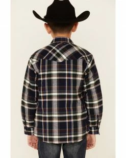 Roper Boys' Green Plaid Long Sleeve Snap Western Flannel Shirt 10 Roper Boys' Green Plaid Long Sleeve Snap Western Flannel Shirt -Roper Shop 2000343506 300 P4