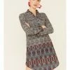 Roper Women's Southwestern Border Print Dress Black 1 Roper Women's Southwestern Border Print Dress Black -Roper Shop 2000346301 001 P1