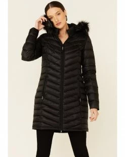 Roper Women's Black Parachute Down-Fill Zip-Front Hooded Coat 9 Roper Women's Black Parachute Down-Fill Zip-Front Hooded Coat -Roper Shop 2000346313 001 P1 1