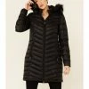 Roper Women's Black Parachute Down-Fill Zip-Front Hooded Coat 