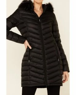 Roper Women's Black Parachute Down-Fill Zip-Front Hooded Coat 7 Roper Women's Black Parachute Down-Fill Zip-Front Hooded Coat -Roper Shop 2000346313 001 P3