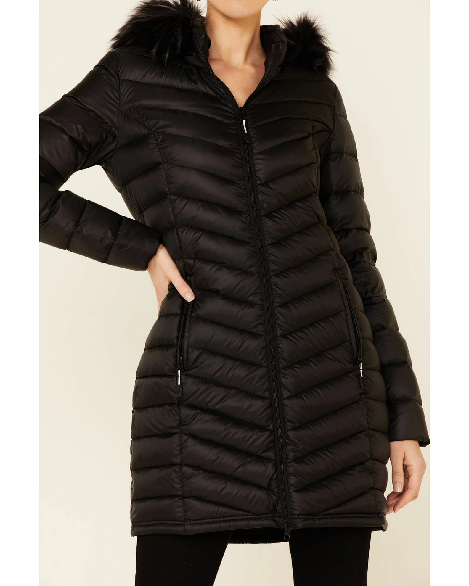 Roper Women's Black Parachute Down-Fill Zip-Front Hooded Coat 3 Roper Women's Black Parachute Down-Fill Zip-Front Hooded Coat - Image 3