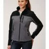 Roper Women's Grey & Black Contrast Softshell Jacket - Plus 2 Roper Women's Grey & Black Contrast Softshell Jacket - Plus -Roper Shop 2000346319 020 P1