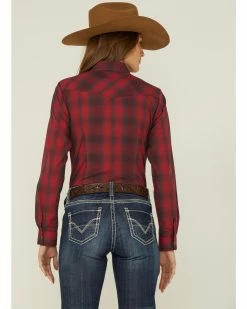 Roper Women's Plaid Western Shirt Red 9 Roper Women's Plaid Western Shirt Red -Roper Shop 2000346320 600 P3