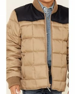 Roper Boys' Quilted Poly Fill Zip-Front Jacket Tan 9 Roper Boys' Quilted Poly Fill Zip-Front Jacket Tan -Roper Shop 2000346415 280 P3