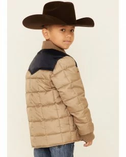 Roper Boys' Quilted Poly Fill Zip-Front Jacket Tan 10 Roper Boys' Quilted Poly Fill Zip-Front Jacket Tan -Roper Shop 2000346415 280 P4