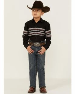 Roper Boys' Black & Wine Border Stripe Long Sleeve Snap Western Shirt 10 Roper Boys' Black & Wine Border Stripe Long Sleeve Snap Western Shirt -Roper Shop 2000346422 001 P4