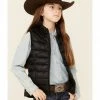 Roper Girls' Solid Black Parachute Poly-Fill Zip-Front Vest 2 Roper Girls' Solid Black Parachute Poly-Fill Zip-Front Vest -Roper Shop 2000346470 001 P1
