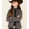 Roper Girls' Heather Grey Hi Tech Fleece Zip-Front Softshell Jacket 2 Roper Girls' Heather Grey Hi Tech Fleece Zip-Front Softshell Jacket -Roper Shop 2000346473 020 P1