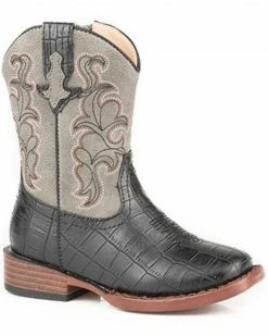 Roper Toddler Boys' Gator Print Western Boots - Square Toe For Toddler-Boys'