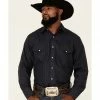 Roper Men's Navy Stripe Long Sleeve Snap Western Shirt 2 Roper Men's Navy Stripe Long Sleeve Snap Western Shirt -Roper Shop 2000349085 410 P1