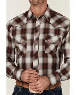 Roper Men's Multi Plaid Embroidered Horse Long Sleeve Snap Western Shirt Maroon 9 Roper Men's Multi Plaid Embroidered Horse Long Sleeve Snap Western Shirt Maroon -Roper Shop 2000349684 642 P3