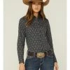 Roper Women's Black Floral & Paisley Snap Western Shirt -Roper Shop 2000352229 001 P1