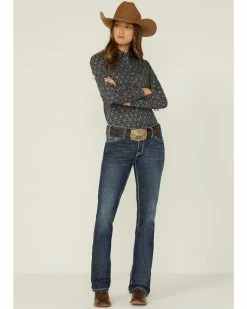 Roper Women's Black Floral & Paisley Snap Western Shirt -Roper Shop 2000352229 001 P4