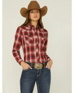 Roper Women's Red Plaid Snap Western Shirt