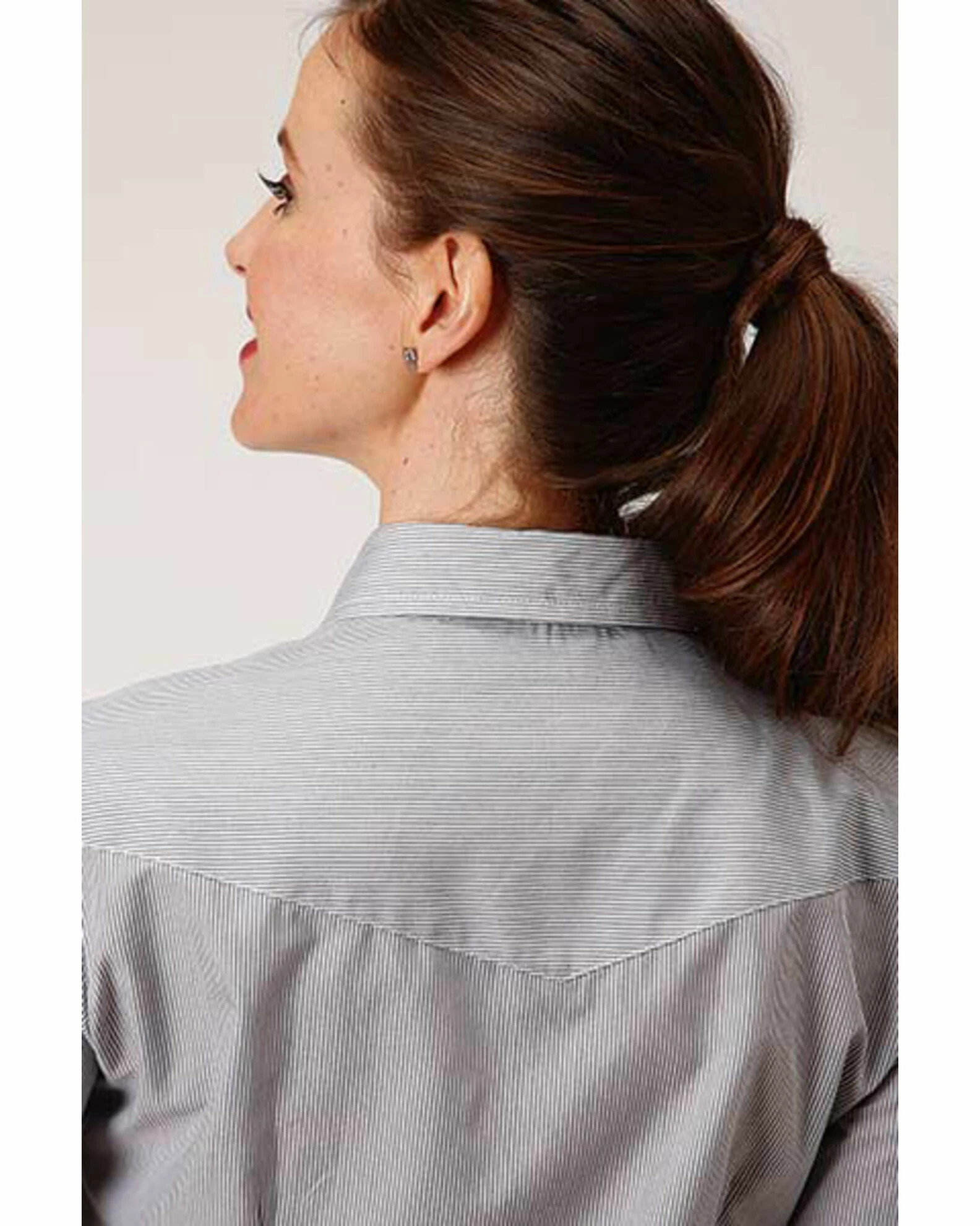 Roper Women's Blue & White Stripe Snap Front Western Shirt 4 Roper Women's Blue & White Stripe Snap Front Western Shirt - Image 2