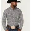 Roper Men's Black Hills Medallion Paisley Print Long Sleeve Button-Down Western Shirt  -Roper Shop 2000354133 001 P1
