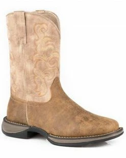 Roper Men's Wilder II Tan Vintage Performance Leather Western Boot - Square Toe 