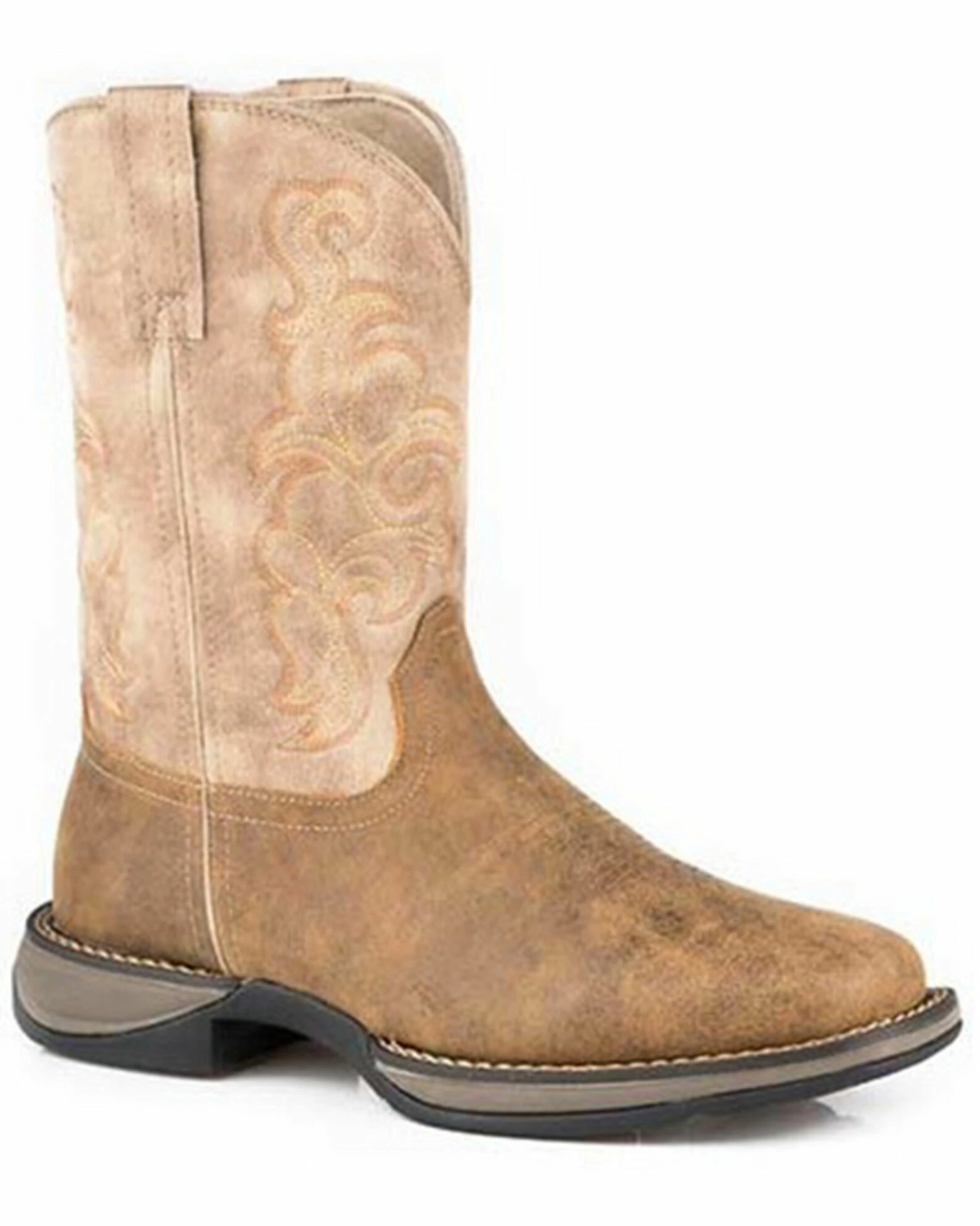 Roper Men's Wilder II Tan Vintage Performance Leather Western Boot - Square Toe 3 Roper Men's Wilder II Tan Vintage Performance Leather Western Boot - Square Toe