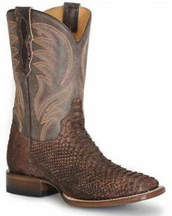 Roper Men's Peyton Exotic Python Skin Western Boots - Broad Square Toe