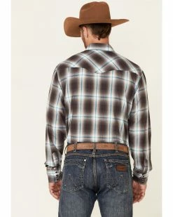 Roper Men's Cinder Large Plaid Long Sleeve Snap Western Shirt Blue 10 Roper Men's Cinder Large Plaid Long Sleeve Snap Western Shirt Blue -Roper Shop 2000354506 400 P4